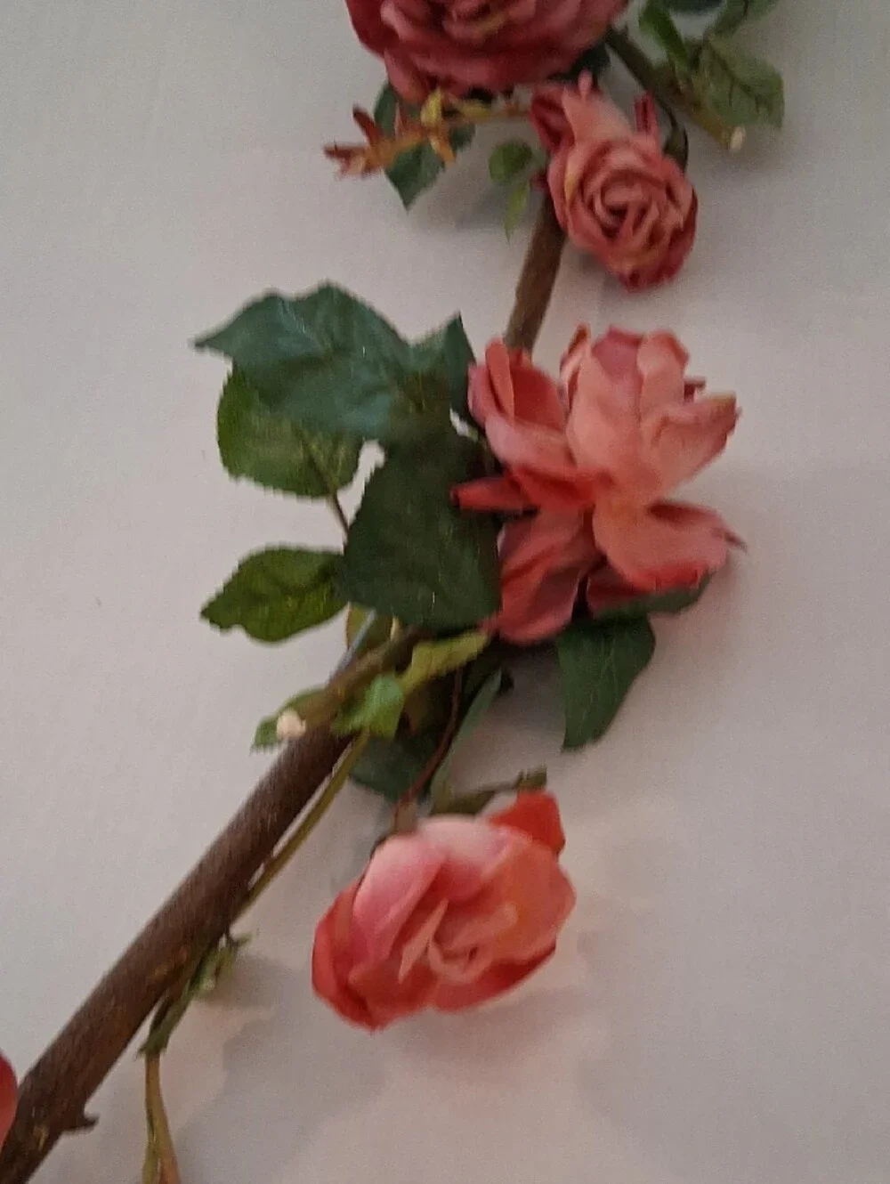 1 Lot of 6 Pink Artificial Rose Vine Garland - Home Accents